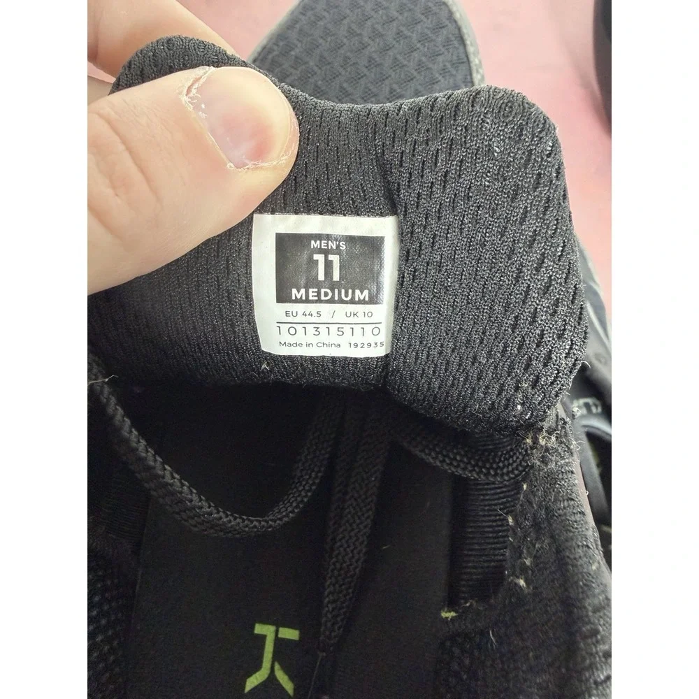 Kuru Quantum 2.0 Orthopedic Comfort Shoes Mens 11 Medium Jet Black Gray Sneakers
